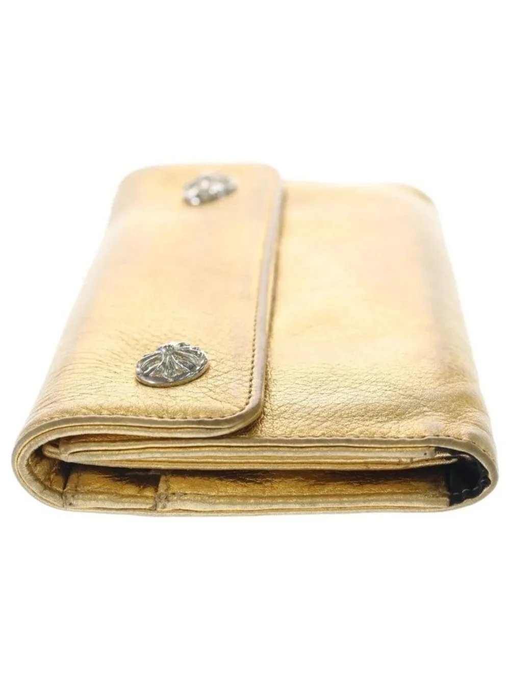 Chrome Hearts Wave Ltd Miami Limited Leather Wallet Gold